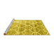 Sideview of Machine Washable CON3035X Yellow CON3035X Rug, wshcon3035yw