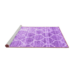 Sideview of Machine Washable CON3035X Purple CON3035X Area Rugs, wshcon3035pur