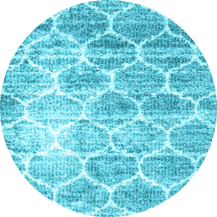 Round Machine Washable CON3035X Light Blue CON3035X Rug, wshcon3035lblu