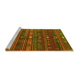 Sideview of Machine Washable CON3036X Yellow CON3036X Rug, wshcon3036yw