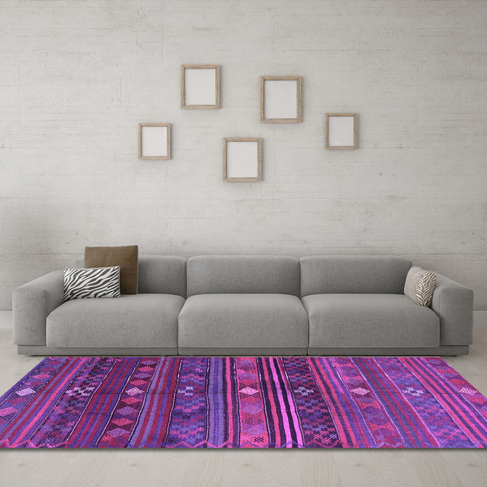 Machine Washable CON3036X Purple CON3036X Area Rugs in a Living Room, wshcon3036pur