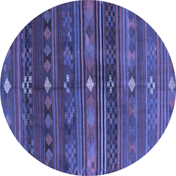 Round Machine Washable CON3036X Blue CON3036X Rug, wshcon3036blu