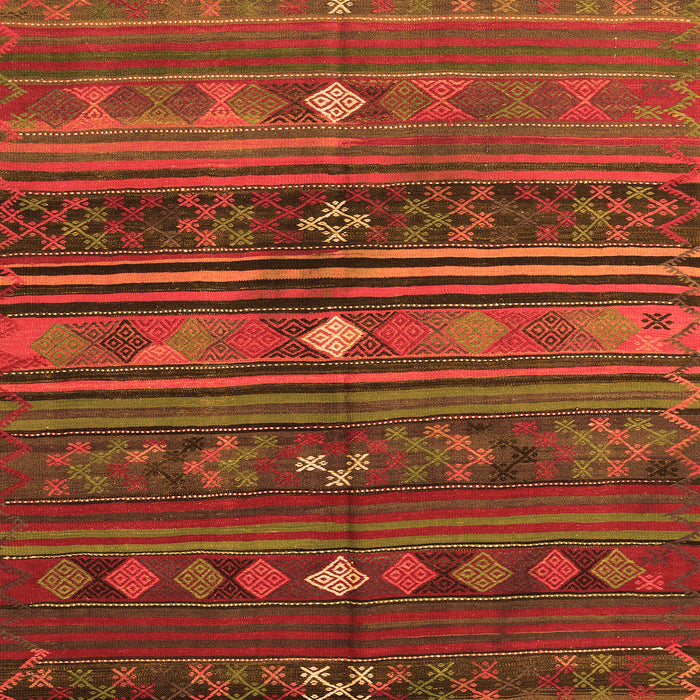 Serging Thickness of Machine Washable CON3036X Orange CON3036X Area Rugs, wshcon3036org