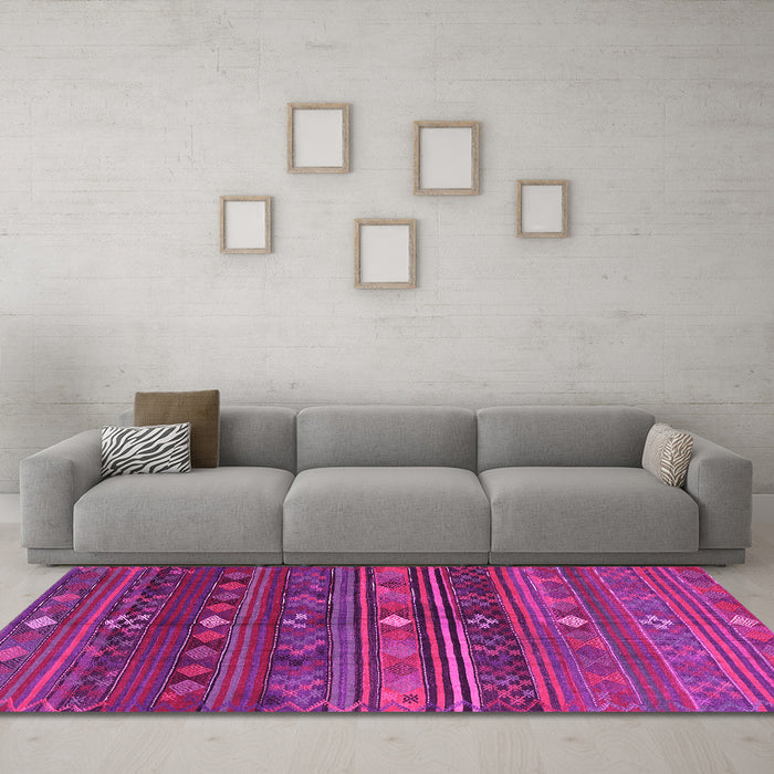 Machine Washable CON3036X Pink CON3036X Rug in a Living Room, wshcon3036pnk