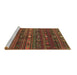 Sideview of Machine Washable CON3036X Brown CON3036X Rug, wshcon3036brn