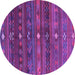 Round Machine Washable CON3036X Purple CON3036X Area Rugs, wshcon3036pur