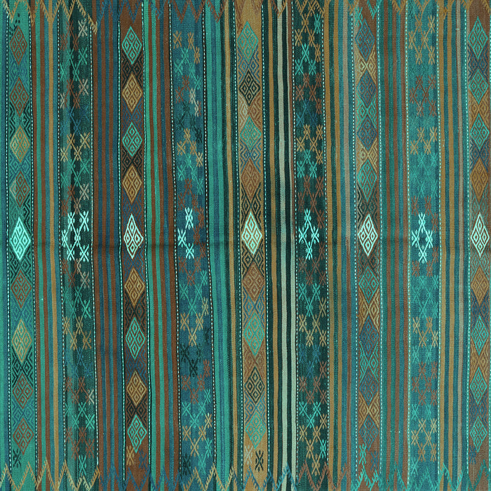 Square Machine Washable CON3036X Turquoise CON3036X Area Rugs, wshcon3036turq