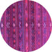 Round Machine Washable CON3036X Pink CON3036X Rug, wshcon3036pnk