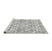 Serging Thickness of Contemporary Light Gray Abstract Machine Washable Rug, wshcon3037