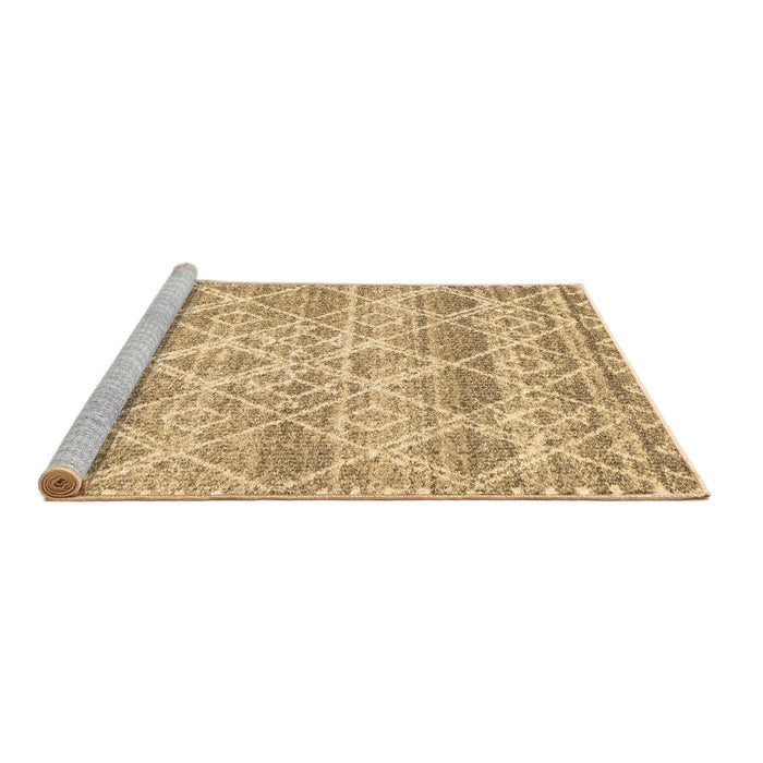 Sideview of Machine Washable CON3037X Brown CON3037X Rug, wshcon3037brn