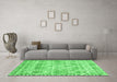 Machine Washable CON3037X Green CON3037X Area Rugs in a Living Room,, wshcon3037grn