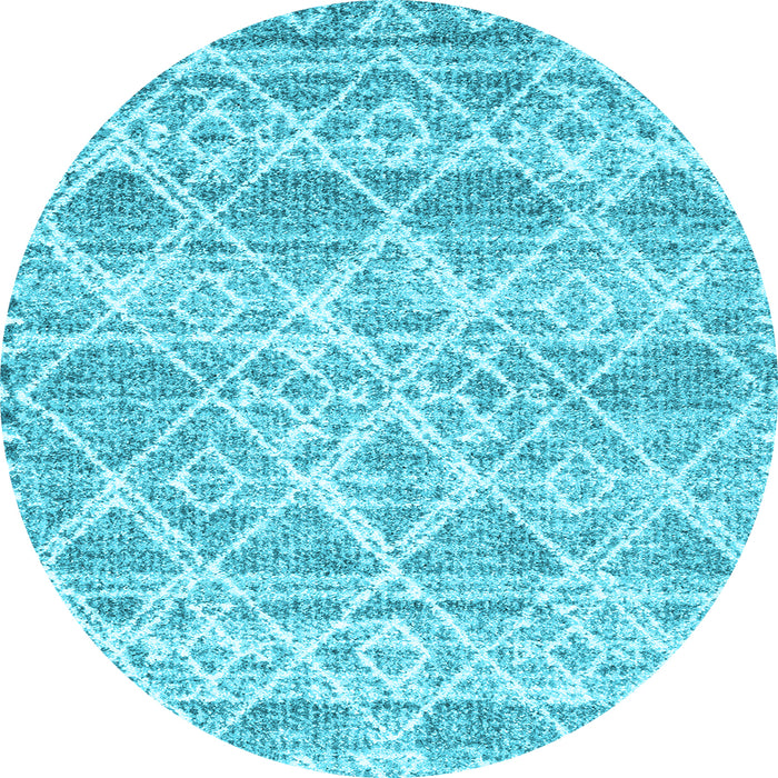 Round Machine Washable CON3037X Light Blue CON3037X Rug, wshcon3037lblu
