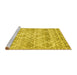 Sideview of Machine Washable CON3037X Yellow CON3037X Rug, wshcon3037yw