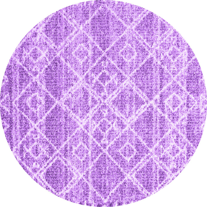 Round Machine Washable CON3037X Purple CON3037X Area Rugs, wshcon3037pur