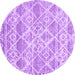 Round Machine Washable CON3037X Purple CON3037X Area Rugs, wshcon3037pur