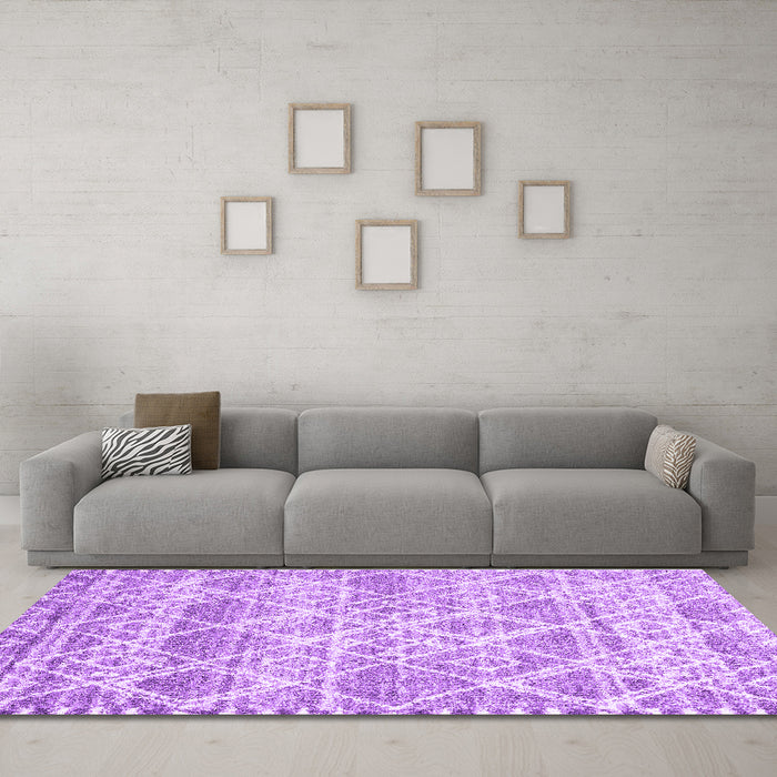 Machine Washable CON3037X Purple CON3037X Area Rugs in a Living Room, wshcon3037pur