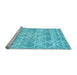 Sideview of Machine Washable CON3037X Light Blue CON3037X Rug, wshcon3037lblu