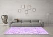Machine Washable Solid Purple Modern Area Rugs in a Living Room, wshcon3038pur