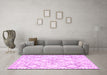 Machine Washable Solid Pink Modern Rug in a Living Room, wshcon3038pnk