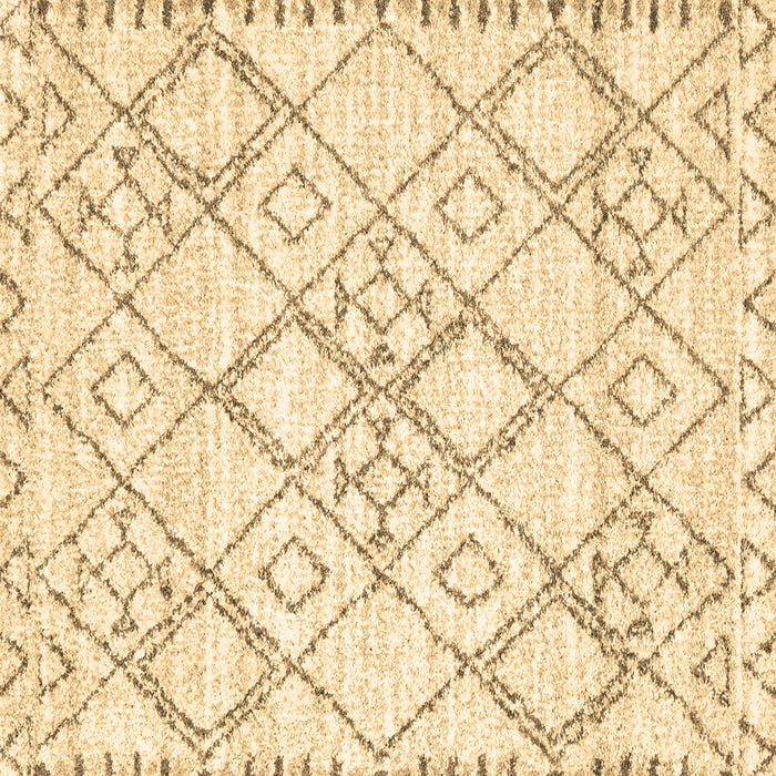 Square Machine Washable Solid Brown Modern Rug, wshcon3038brn