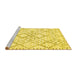 Sideview of Machine Washable Solid Yellow Modern Rug, wshcon3038yw