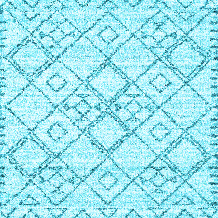 Square Solid Light Blue Modern Rug, con3038lblu