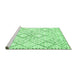 Sideview of Machine Washable Solid Emerald Green Modern Area Rugs, wshcon3038emgrn