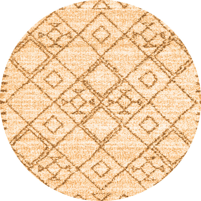 Square Solid Orange Modern Rug, con3038org