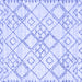 Square Machine Washable Solid Blue Modern Rug, wshcon3038blu