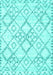Machine Washable Solid Turquoise Modern Area Rugs, wshcon3038turq