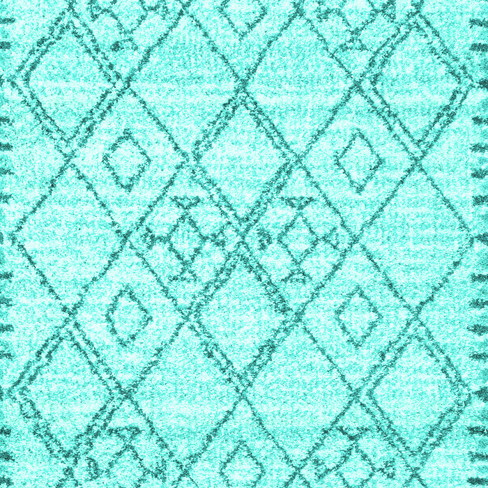 Machine Washable Solid Turquoise Modern Area Rugs, wshcon3038turq