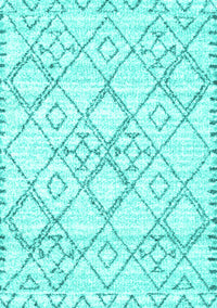 Solid Turquoise Modern Rug, con3038turq