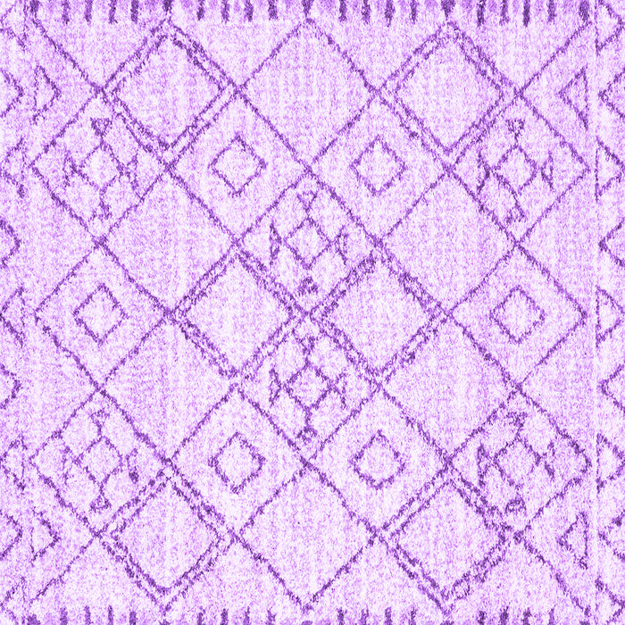 Square Solid Purple Modern Rug, con3038pur