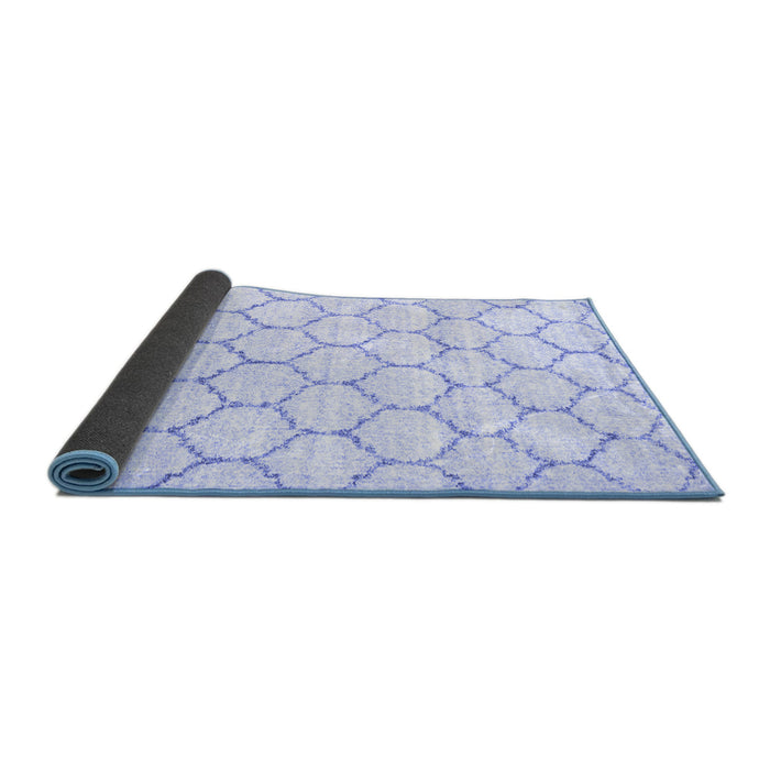 Sideview of Terrilis Blue Contemporary Rug, con3039blu