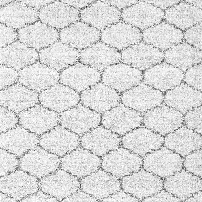 Round Machine Washable Terrilis Gray Contemporary Rug, wshcon3039gry