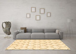 Machine Washable Terrilis Brown Contemporary Rug in a Living Room,, wshcon3039brn