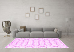 Machine Washable Terrilis Pink Contemporary Rug in a Living Room, wshcon3039pnk