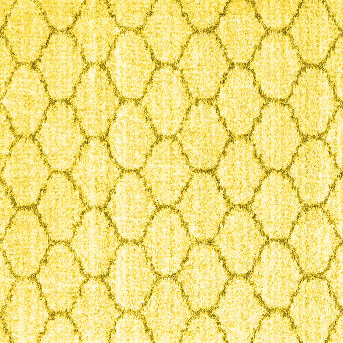 Square Machine Washable Terrilis Yellow Contemporary Rug, wshcon3039yw