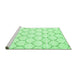 Sideview of Machine Washable Terrilis Emerald Green Contemporary Area Rugs, wshcon3039emgrn