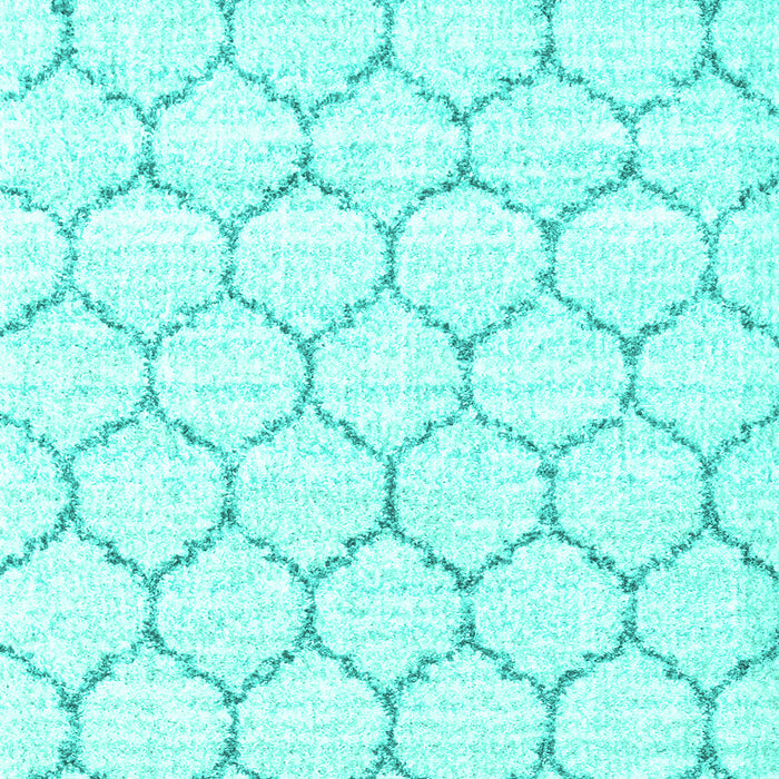 Machine Washable Terrilis Turquoise Contemporary Area Rugs, wshcon3039turq