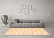 Machine Washable Terrilis Orange Contemporary Area Rugs in a Living Room, wshcon3039org