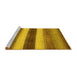 Sideview of Machine Washable Abstract Yellow Contemporary Rug, wshcon303yw