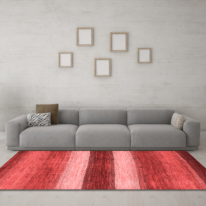 Contemporary Red Washable Rugs