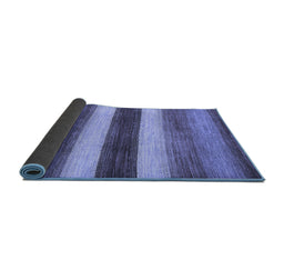 Sideview of Abstract Blue Contemporary Rug, con303blu