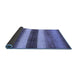 Sideview of Abstract Blue Contemporary Rug, con303blu