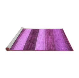 Sideview of Machine Washable Abstract Purple Contemporary Area Rugs, wshcon303pur