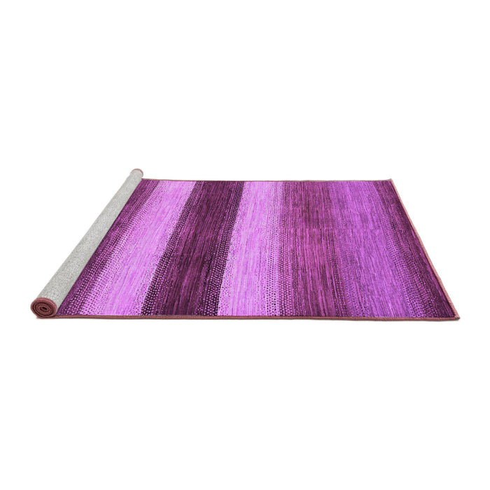 Sideview of Machine Washable Abstract Purple Contemporary Area Rugs, wshcon303pur