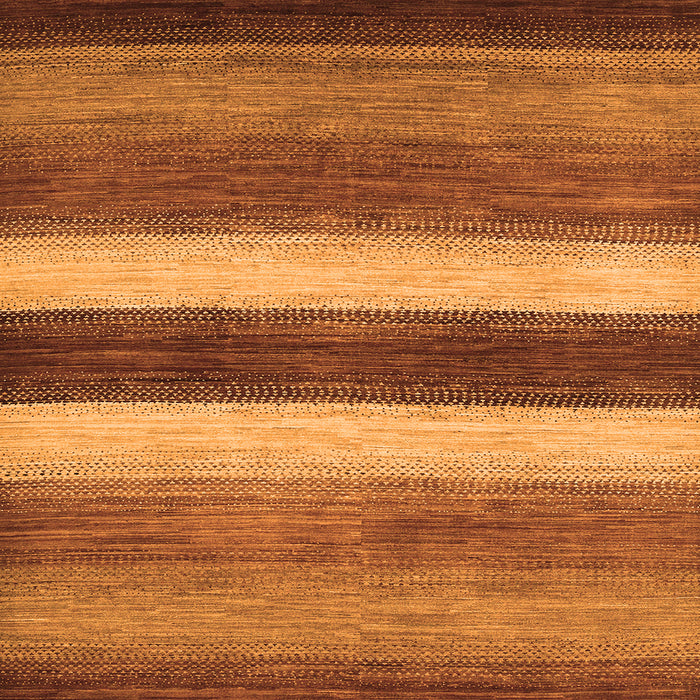 Round Machine Washable Abstract Orange Contemporary Area Rugs, wshcon303org