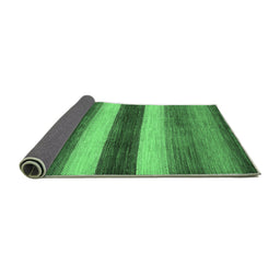Sideview of Abstract Emerald Green Contemporary Rug, con303emgrn