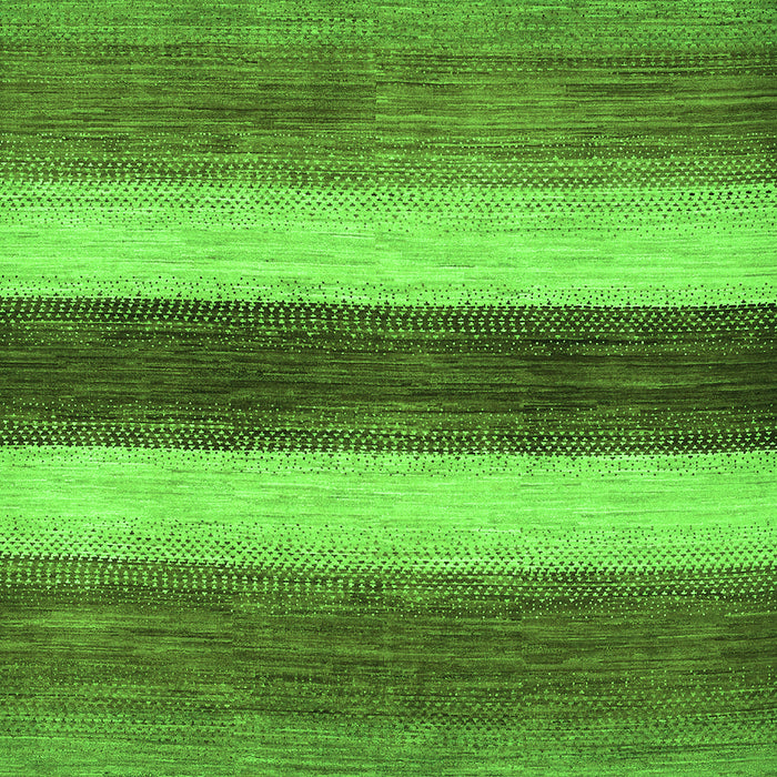 Serging Thickness of Machine Washable Abstract Green Contemporary Area Rugs, wshcon303grn